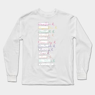 LOOΠΔ OT12 names (w/ squares) Long Sleeve T-Shirt